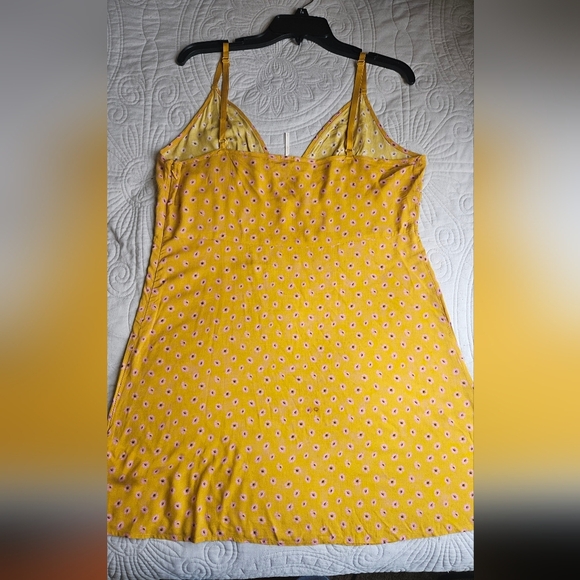 FREE PEOPLE Yellow Floral V-Neck Dress - Picture 2 of 5
